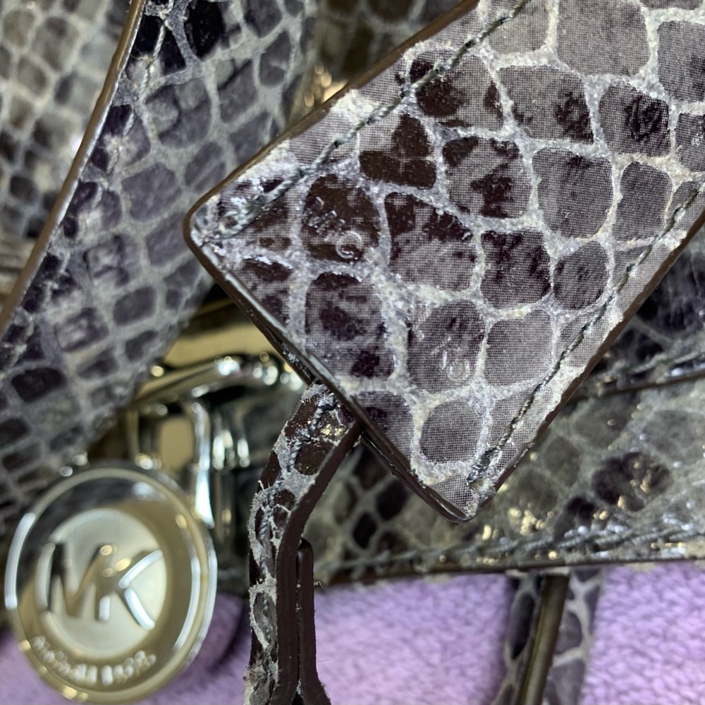 Michael Kors Large Gray Python Hamilton - image 14